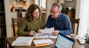Couple reviewing estate planning checklist